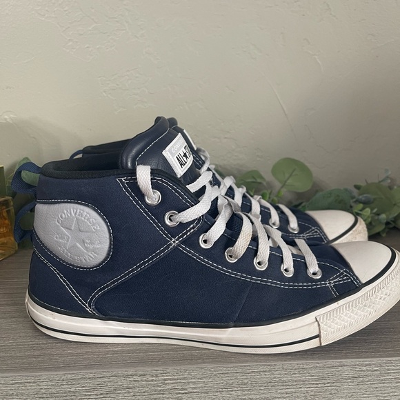 Converse Chuck Taylor All Star Street Mid NavyBlue Casual Sneaker Mens 11 Wom 13 - Picture 1 of 10